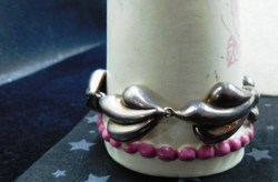 7 HALF INCH SILVER LEAF BRACELET B
